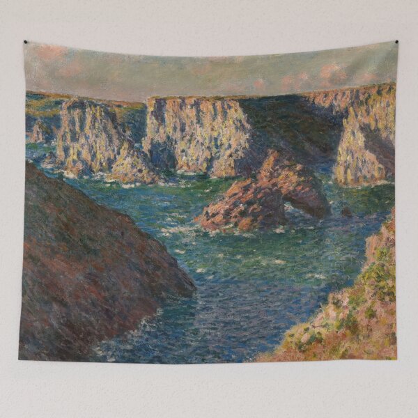 Item preview, Les Rochers De Belle Ile by Claude Monet: Impressionist Coastal Seascape Poster designed and sold by artofuniverse.