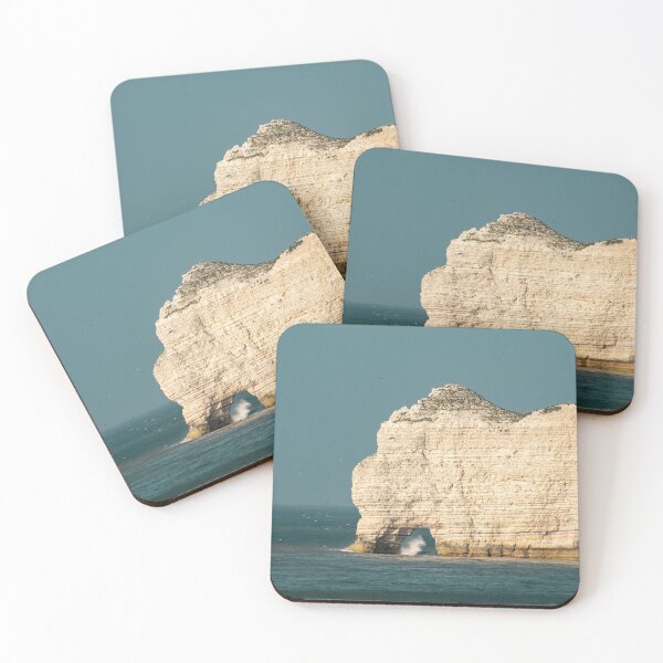 Item preview, Étretat white cliffs with waves crashing designed and sold by Léa Lefebvre Photography.
