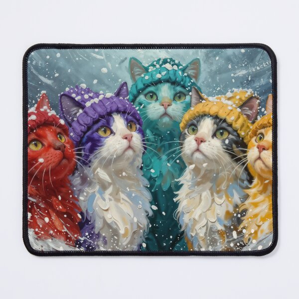 Item preview, Snowing Cats and Flakes designed and sold by BandEstudio.