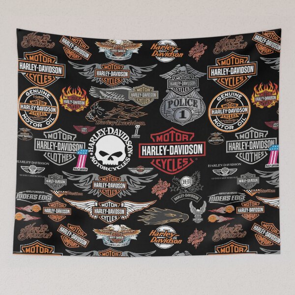 Item preview, Harley Davidson Classic Emblem Pattern – Custom Biker Aesthetic designed and sold by enzoade.