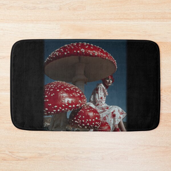 Item preview, Mushrooms Lady in red - glamorous fashion portrait designed and sold by KsaveraArt.