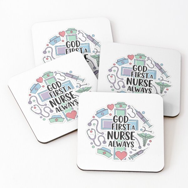 Item preview, God First A Nurse Always – Christian Nurse Pastel Sticker Design designed and sold by Illustrated Faith.