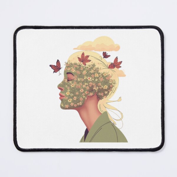 Item preview, Blooming Mind Floral Woman Profile designed and sold by VYRON STUDIO.
