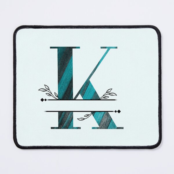 Item preview, Monogram...K... with blue and black/grey wood background designed and sold by CHASAcreative.