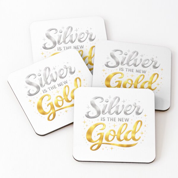Item preview, Silver Is the New Gold – Minimal Metallic Quote Design designed and sold by cosmiccircles01.