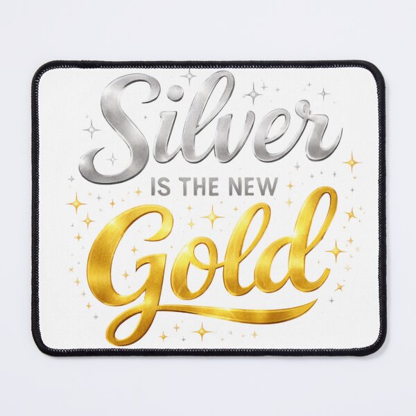 Item preview, Silver Is the New Gold – Minimal Metallic Quote Design designed and sold by cosmiccircles01.