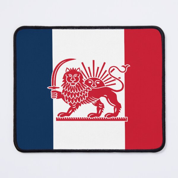 Item preview, French–Iranian Heritage Flag | Lion and Sun Fusion designed and sold by FlagX.