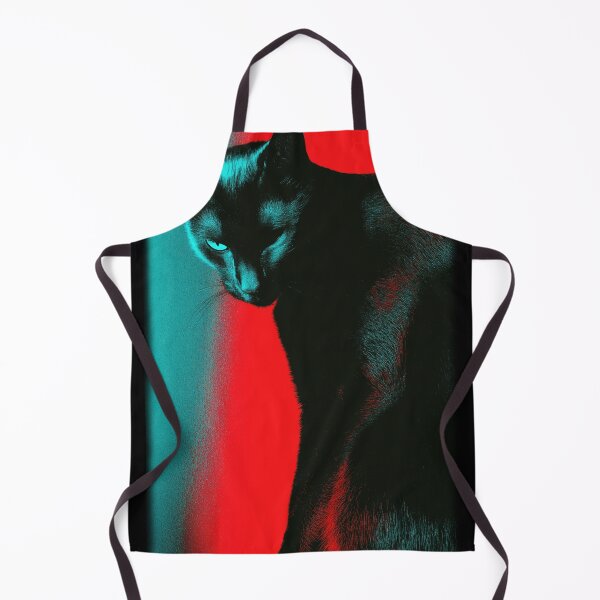 Item preview, Black cat Lady in red - glamorous fashion portrait designed and sold by KsaveraArt.