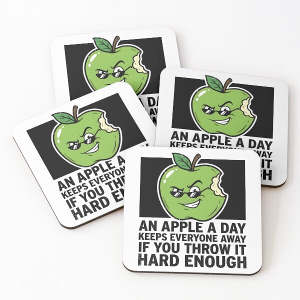 Item preview, An Apple a Day Keeps Everyone Away If You Throw It Hard Enough – Funny Apple Pun T-Shirt designed and sold by Clothesbest.