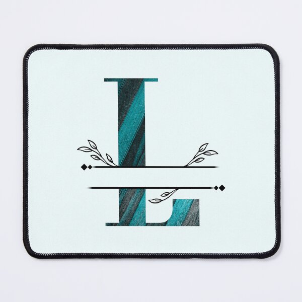 Item preview, Monogram...L... with blue and black/grey wood background designed and sold by CHASAcreative.