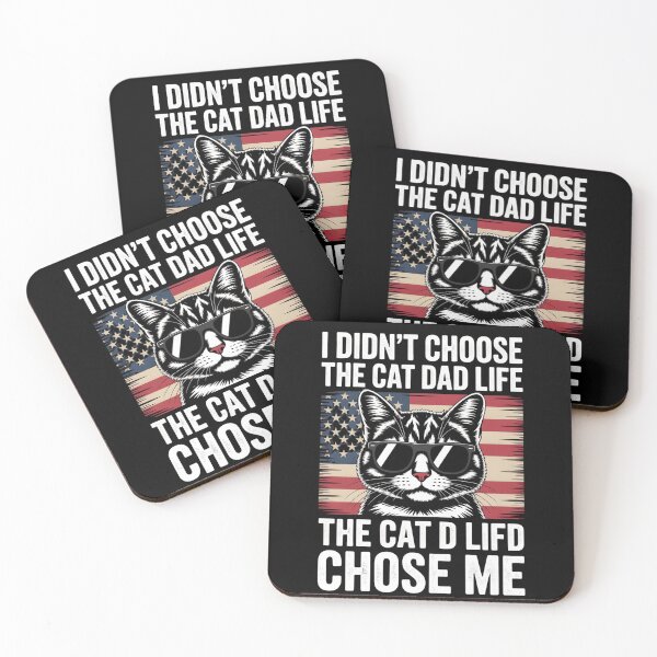 Item preview, I Didn't Choose The Cat Dad Life Funny Cat Lover Gift For Men designed and sold by THREE LITTLE BEANS.