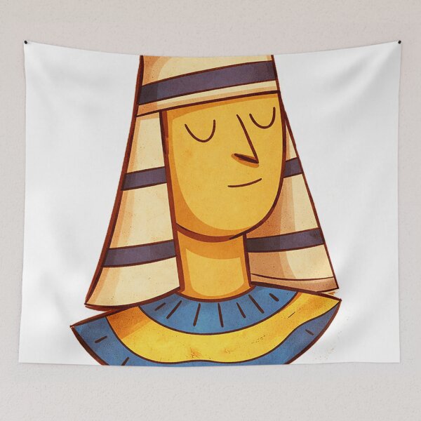 Item preview, Ramesses III Cartoon Illustration – Ancient Egyptian Pharaoh Art designed and sold by AncientEgyptPosters.