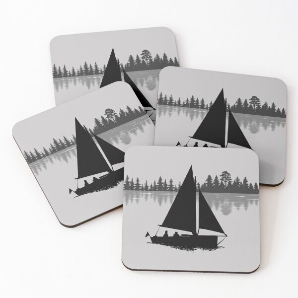 Item preview, Lispe Sailboat Silhouette Forest Lake Reflection designed and sold by Lispe-Designs.
