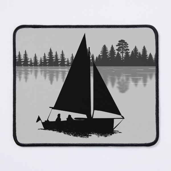 Item preview, Lispe Sailboat Silhouette Forest Lake Reflection designed and sold by Lispe-Designs.