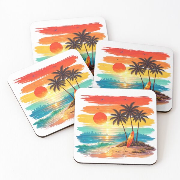 Item preview, Surf Vibes – Tropical Beach & Ocean Wave Illustration designed and sold by lbyassir.