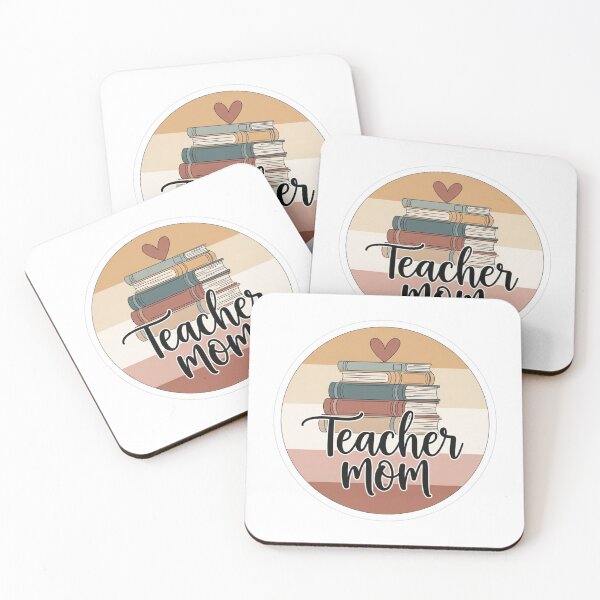 Item preview, Teacher Mom – Cute Books and Heart Teacher Sticker Design designed and sold by Illustrated Faith.