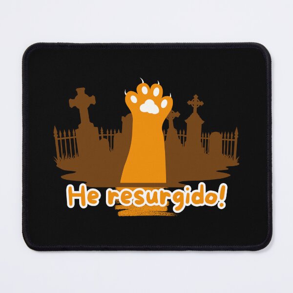 Item preview, He resurgido! | Dark Cat Paw Rising from the Grave | Gothic Cemetery Art designed and sold by Akalternativ.