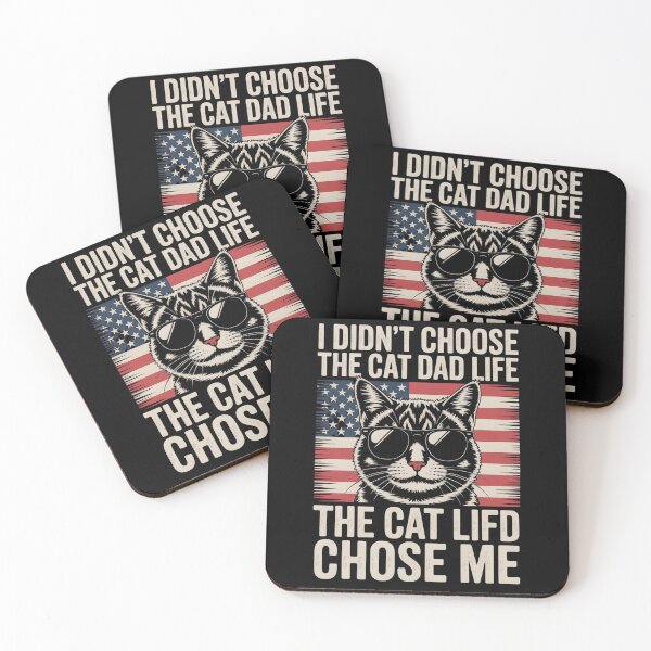 Item preview, I Didn't Choose The Cat Dad Life Funny Cat Lover Gift For Men designed and sold by THREE LITTLE BEANS.