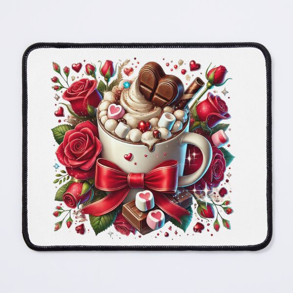 Item preview, Romantic Coffee and Roses Valentine Design – Aesthetic Love Art designed and sold by Lulunza.