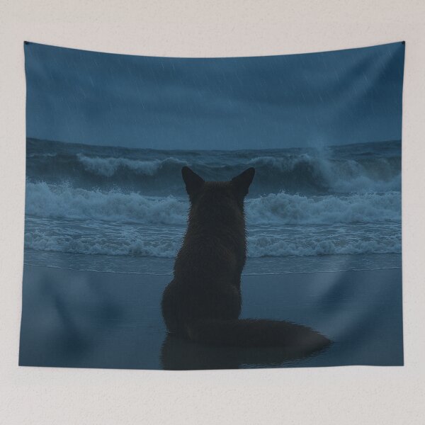 Item preview, Solitary Fox by the Sea designed and sold by PurrfectWhisper.