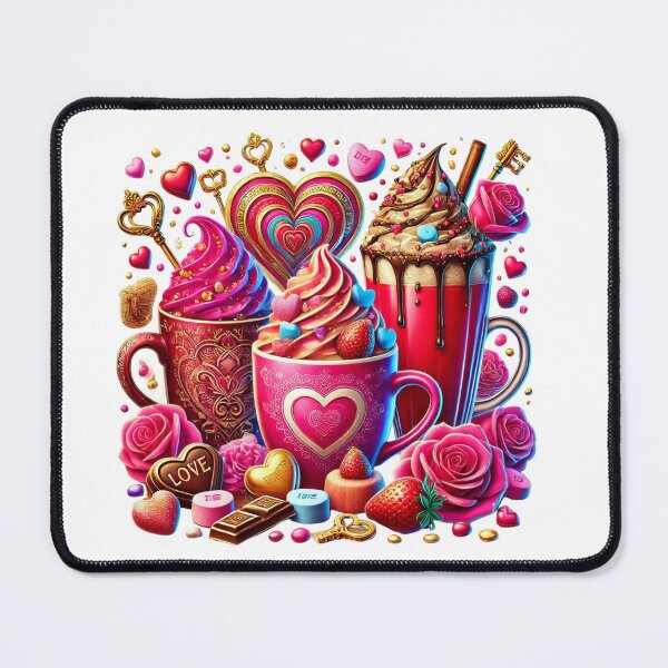 Item preview, Heart Shaped Chocolate Coffee Valentine Art – Cute Romantic Illustration designed and sold by Lulunza.