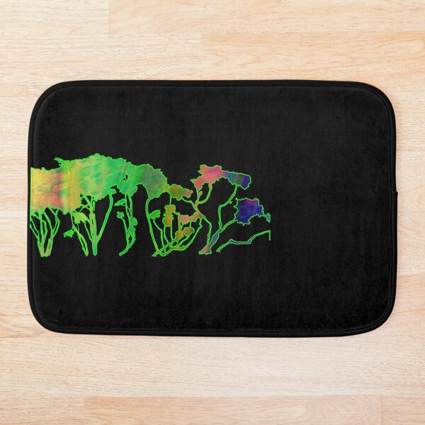 Artikelvorschau, Fließende Regenbogenbaum-Silhouette – Abstrakte Ölflecken-Waldkunst entworfen und verkauft von Artondra Hall.