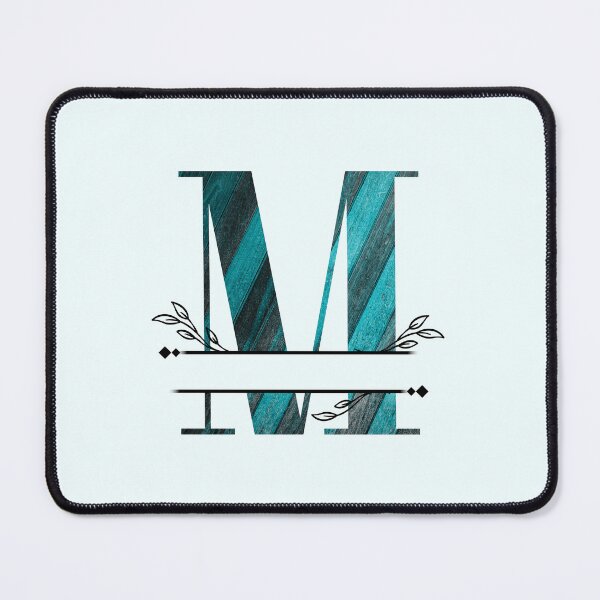 Item preview, Monogram...M... with blue and black/grey wood background designed and sold by CHASAcreative.