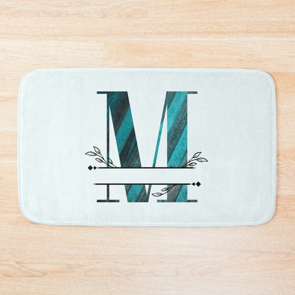 Item preview, Monogram...M... with blue and black/grey wood background designed and sold by CHASAcreative.
