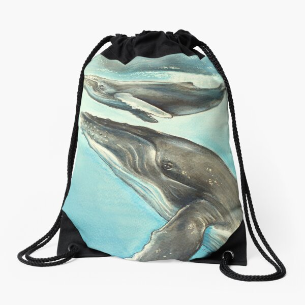 Aperçu de l'œuvre Baleine à bosse et veau créée et vendue par RedCloudDesign.
