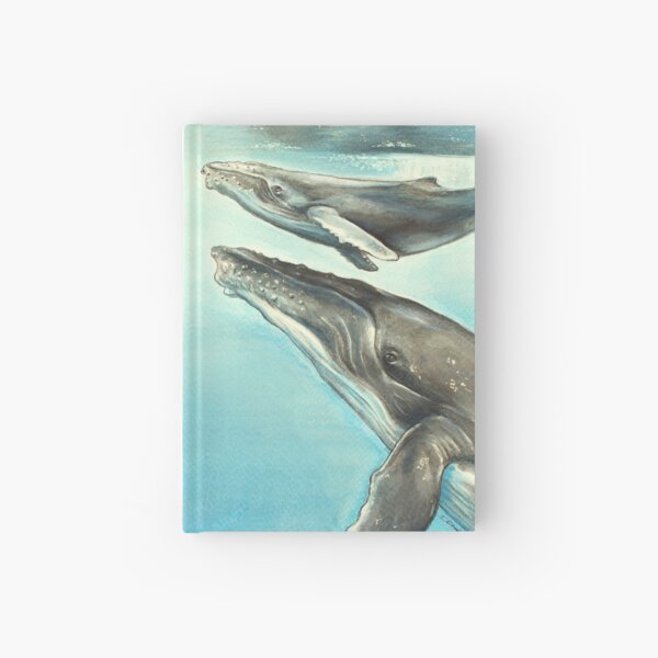 Humpback whale and calf Hardcover Journal