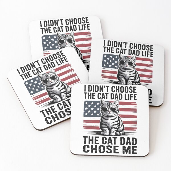 Item preview, I Didn't Choose The Cat Dad Life Funny Cat Lover Gift For Men designed and sold by THREE LITTLE BEANS.