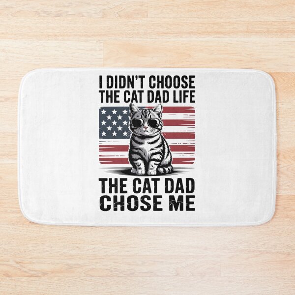 Item preview, I Didn't Choose The Cat Dad Life Funny Cat Lover Gift For Men designed and sold by THREE LITTLE BEANS.