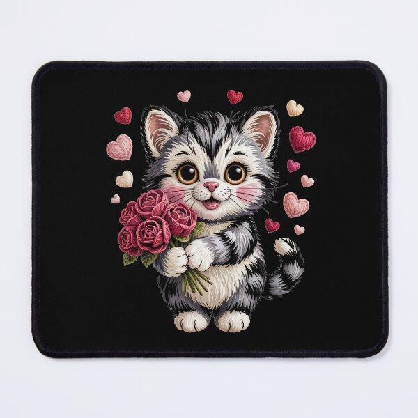 Item preview, Cute Kitten with Roses designed and sold by jkrphoto.
