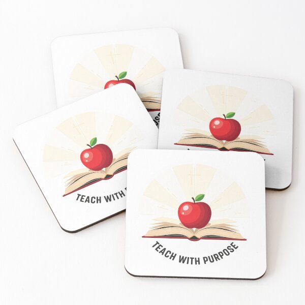 Item preview, Teach With Purpose – Christian Teacher Book and Apple Sticker designed and sold by Illustrated Faith.