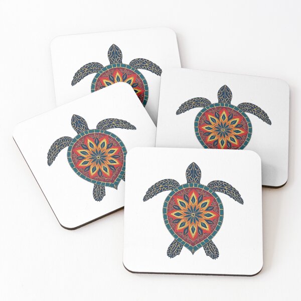 Item preview, Mandala Sea Turtle Art – Sacred Geometry Boho Turtle Illustration designed and sold by AmberWit.