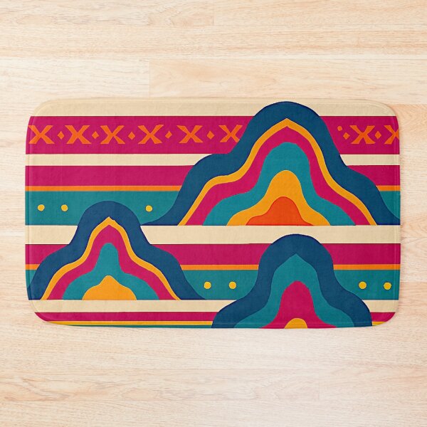 Item preview, Vibrant Mountain Layers: Retro Patterned Artwork for Bold Designs designed and sold by Helios Be. Lavsh.