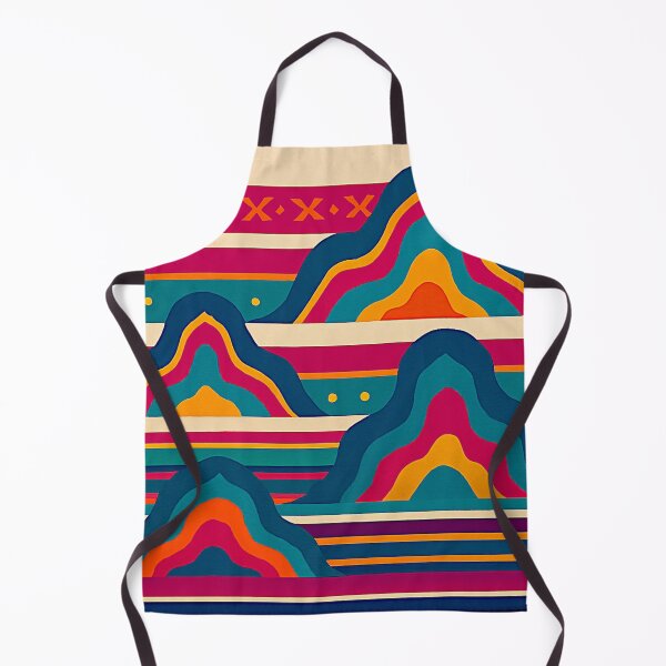 Item preview, Vibrant Mountain Layers: Retro Patterned Artwork for Bold Designs designed and sold by Helios Be. Lavsh.