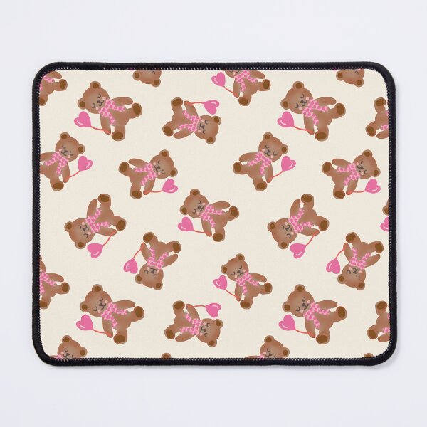 Item preview, Vintage Teddy Bears holding pink heart balloons - Valentines Bears - on a cream background designed and sold by LucianaMcHugh.