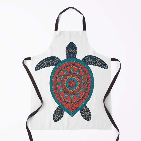 Item preview, Red Mandala Sea Turtle Art – Boho Sacred Geometry Turtle Illustration designed and sold by AmberWit.