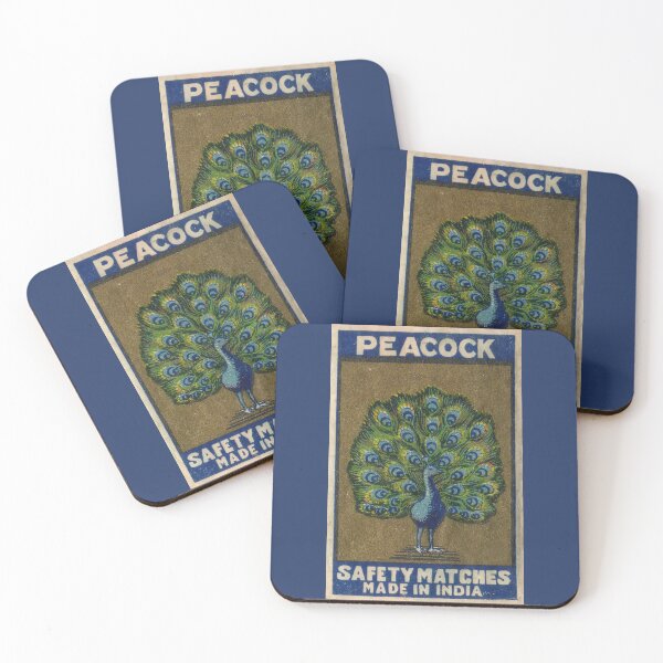 Item preview, Rare Vintage Indian Matchbox Label – Peacock Matches designed and sold by Glitterblix.