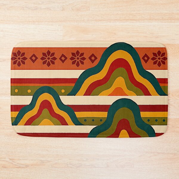 Item preview, Vibrant Mountain Layers: Retro Patterned Artwork for Bold Designs#1 designed and sold by Helios Be. Lavsh.