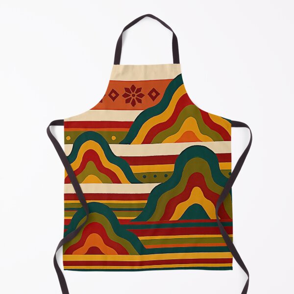 Item preview, Vibrant Mountain Layers: Retro Patterned Artwork for Bold Designs#1 designed and sold by Helios Be. Lavsh.