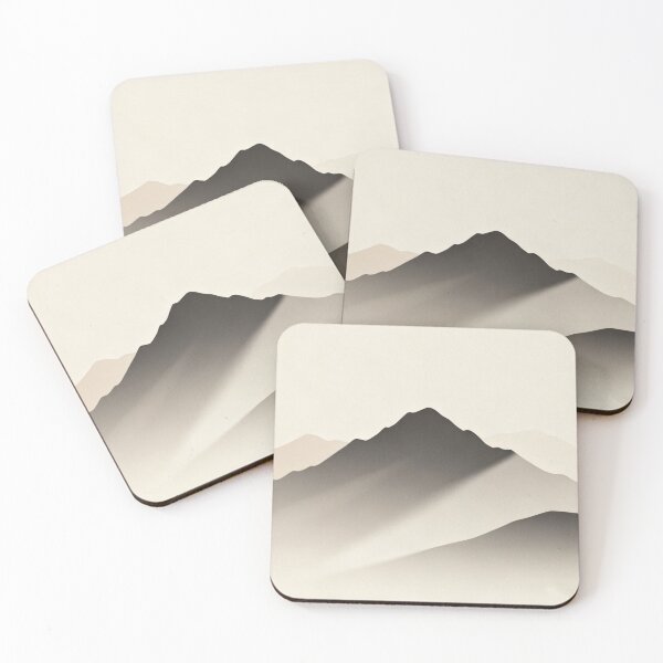 Item preview, Layered Peaks – Minimalist Mountain Landscape in Soft Gradients designed and sold by Cristhian Almanza.