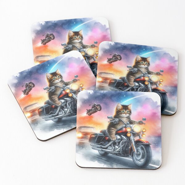 Item preview, Fast Kitten Biker designed and sold by TinCatOutPost.