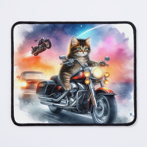 Item preview, Fast Kitten Biker designed and sold by TinCatOutPost.