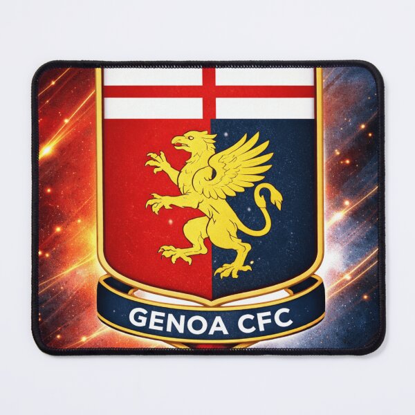 Item preview, Genoa Inspired Football Crest – Red & Blue Italian Soccer Fan Art designed and sold by RAVisuals.