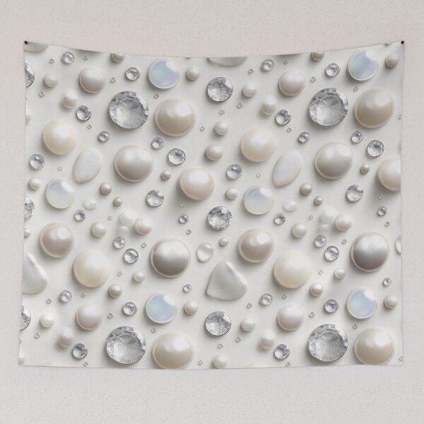 Item preview, Elegant Cream Pearl Diamond Moonstone Scatter Pattern Luxury Jewelry Texture designed and sold by meganohm.