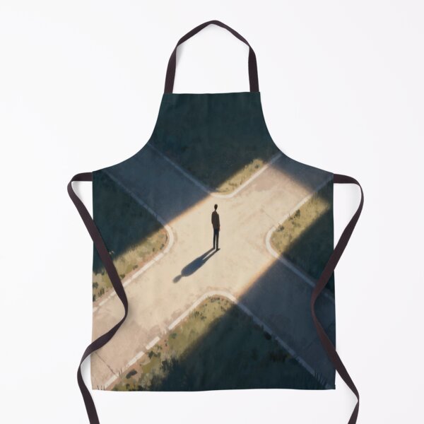 Item preview, Crossroads Moment – Minimalist Path Intersection with Solitary Figure designed and sold by Cristhian Almanza.