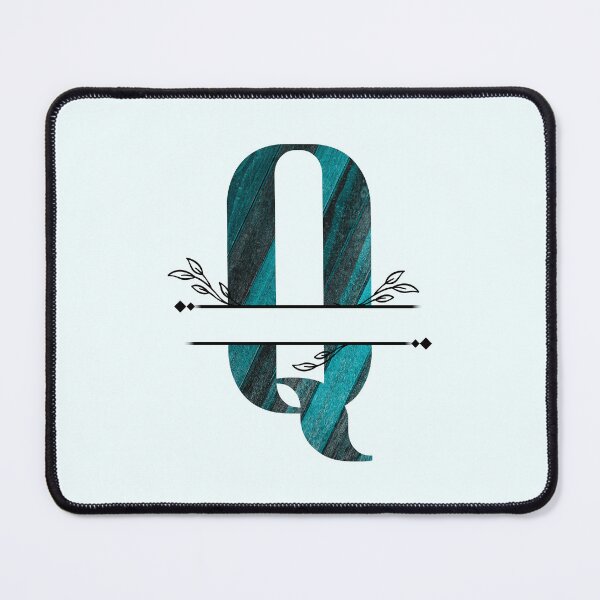 Item preview, Monogram...Q... with blue and black/grey wood background designed and sold by CHASAcreative.