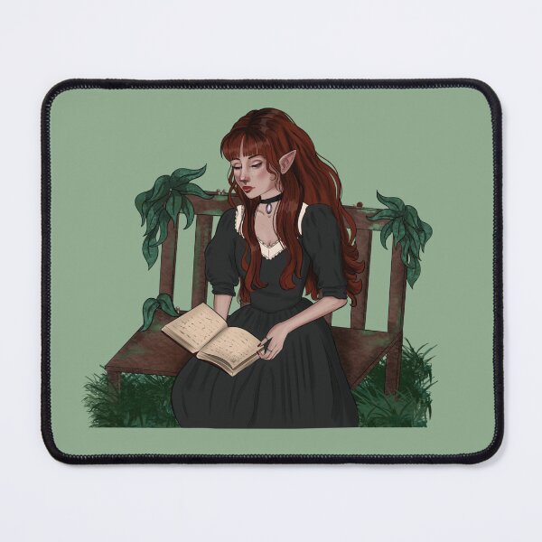 Item preview, Elf reading on a bench designed and sold by Inkcauldron.